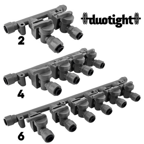 Duotight Push-In Fitting - 8mm OD Gas Manifold w/ Check Valves