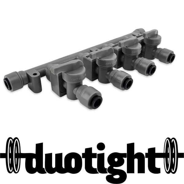 Duotight Push-In Fitting - 8mm OD Gas Manifold w/ Check Valves