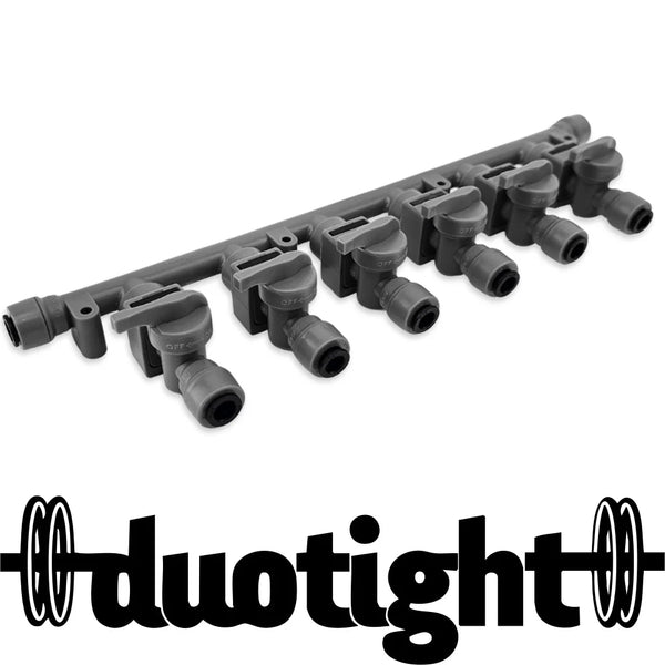 Duotight Push-In Fitting - 8mm OD Gas Manifold w/ Check Valves